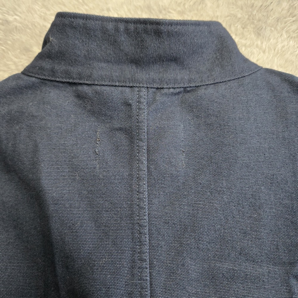 Jones of Boerum Hill Mens Navy Blue Canvas Chore Coat Mandarin Collar Jacket XL - Picture 10 of 10